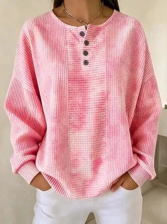 3D digital printing four-button stand-up collar T-shirt women's m303206-2