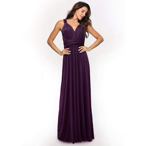 Explosive multi-wearing method multi-rope cross backless sexy bandage dress long dress dress m301601