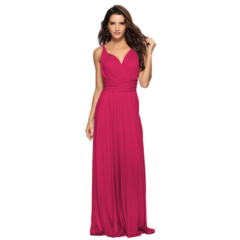 Explosive multi-wearing method multi-rope cross backless sexy bandage dress long dress dress m301601
