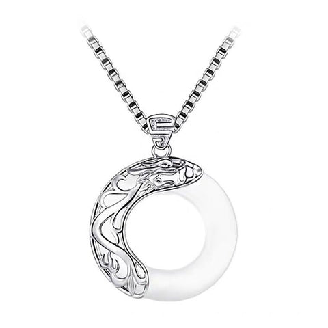 Sternzeichen Halskette einfache Opal Schlüsselbein Kette Schmuck versilbert m3331237