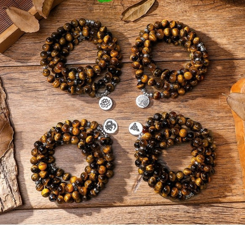 108 powder crystal bracelets, necklace lotus pendant bracelet Buddha bead necklace m3331299