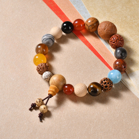 Eighteen-seed bracelet Duobao Bodhi red stone providence eighteen-son Buddha beads m3331279