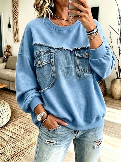 Autumn and winter crew neck 3D printed long-sleeved comfortable casual sweater FF303435