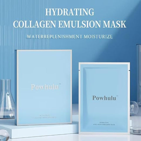 Hydrating Collagen Emulsion Mask Sheet Mask (25ml x 5 pieces) Highly Moisturizing| Haritsuya Pore Care|Non-sticky| Dry & Sensitive Skin |