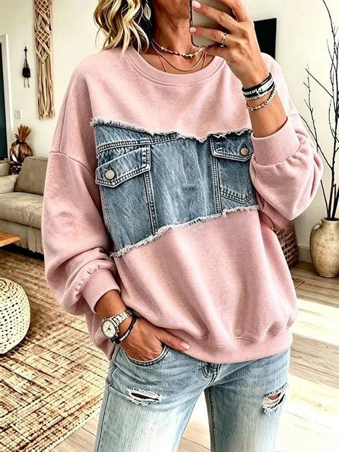 Autumn and winter crew neck 3D printed long-sleeved comfortable casual sweater FF303435