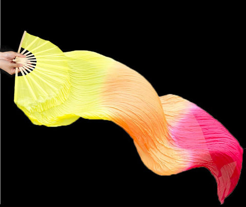 Extended floating head double-sided silk fan 3331140