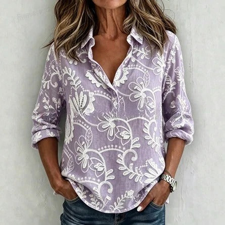 3D printed casual top women's loose top m303043