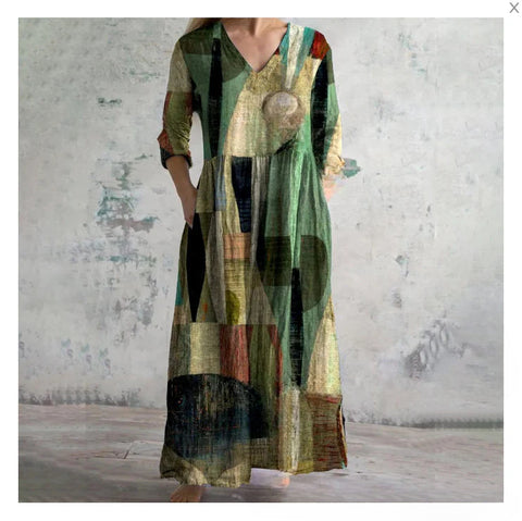 3D-Druck Sommer urban lässig lockeres Kleid Damen m301037