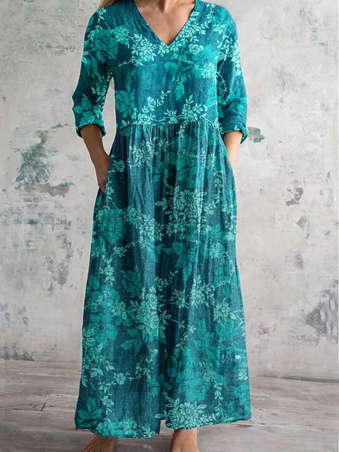 3D-Druck Sommer urban lässig lockeres Kleid Damen m301037
