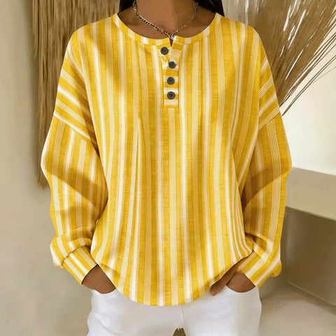 Digital Printed Women's Loose Casual Striped Fashion Pullover M303048