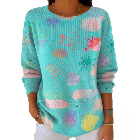 Crew Neck Casual Long Sleeve Top m302219