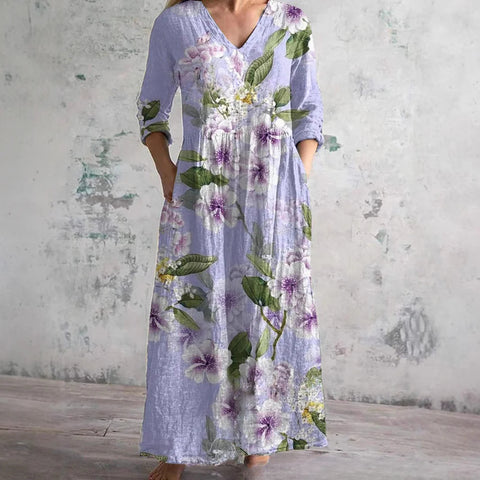 3D print summer urban casual loose dress women m301037