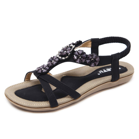 Böhmische Blumen-Diamant-Flachschuhe, Strandschuhe, M3331091 