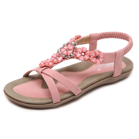 Böhmische Blumen-Diamant-Flachschuhe, Strandschuhe, M3331091 