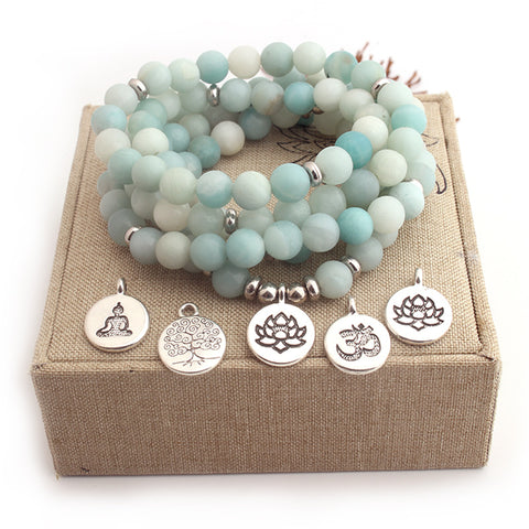 108 Halsketten Lotus Anhänger Armband Buddha Perlenkette m3331224