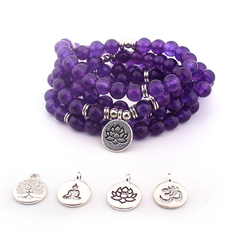 108 Halsketten Lotus Anhänger Armband Buddha Perlenkette m3331224