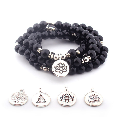 108 Halsketten Lotus Anhänger Armband Buddha Perlenkette m3331224