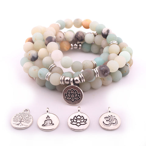 108 Halsketten Lotus Anhänger Armband Buddha Perlenkette m3331224