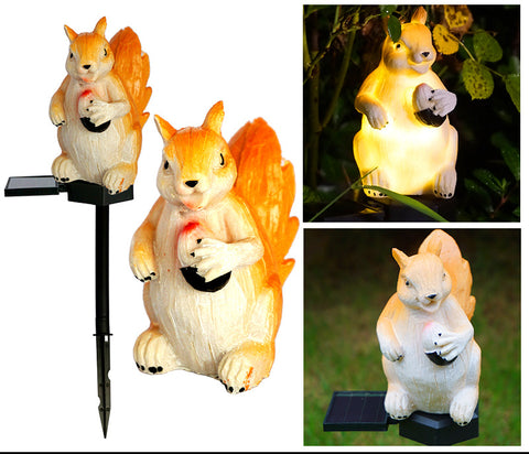 Solar Eagle Ground Lamp Animal Lamp Squirrel Panda Villa Courtyard Decoration m3330925