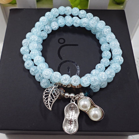 Natural stone crystal bracelet female Wangfu stone agate garnet m3331298