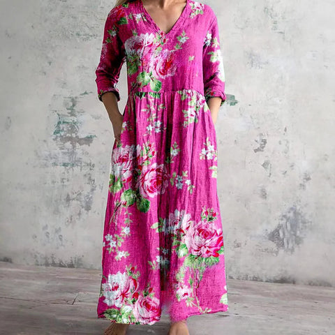 3D-Druck Sommer urban lässig lockeres Kleid Damen m301037