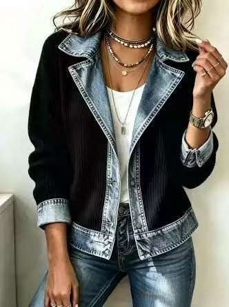 new women's clothing fashionable and elegant slim long-sleeved splicing jacket women's m303245