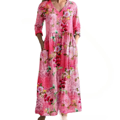 3D-Druck Sommer urban lässig lockeres Kleid Damen m301037
