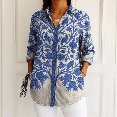 Long Sleeve Button Shirt Line Button Shirt m303196