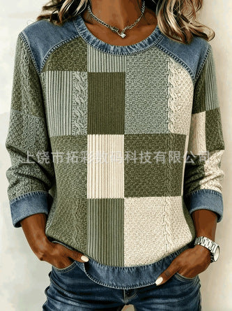 Casual Crew Neck Duck Pattern Sweater FF303438 03
