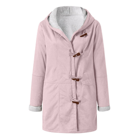 plush collar pocket women's coat m300603
