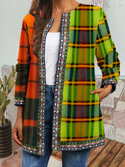 Autumn and winter retro ethnic style print jacket cardigan m303251 04