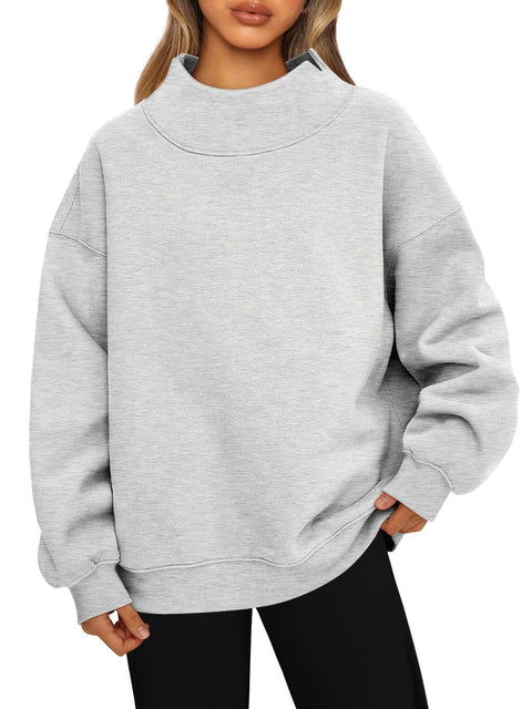 Women's sweatshirt long-sleeved turtleneck pullover sweatshirt casual sweater fleece top women's m302142