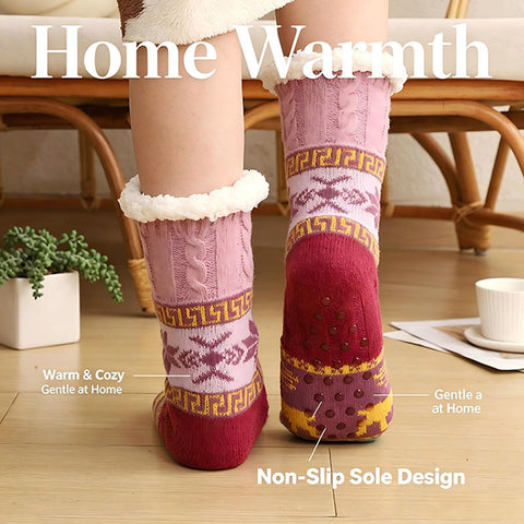 Winter Christmas Lamb Fleece Floor Socks Children's Indoor Adult Snow Socks Carpet Home Slippers Socks FF3332048