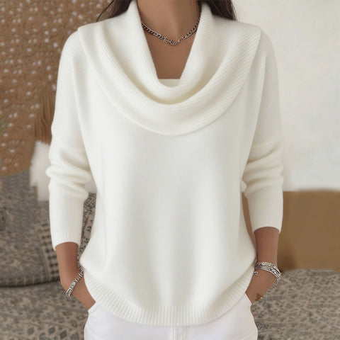 Autumn and winter new solid color long-sleeved top sweater m302155