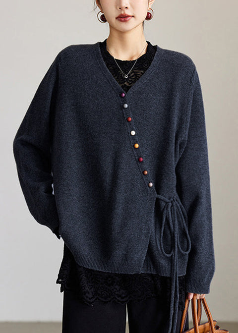 Popular cardigan wool sweater women's loose top jacket m301995