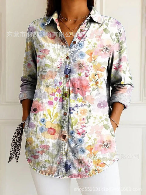 Long Sleeve Button Shirt Line Button Shirt m303196