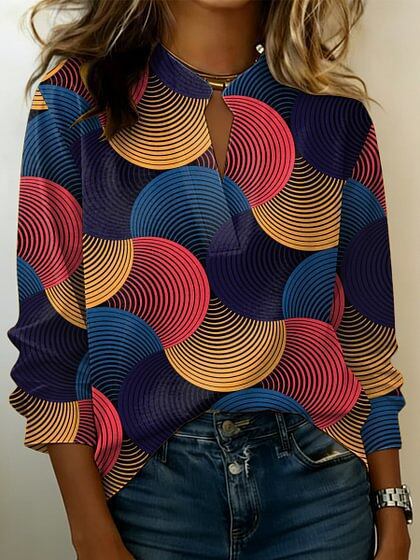 Loose casual long-sleeved top spring and autumn versatile commuter m302798
