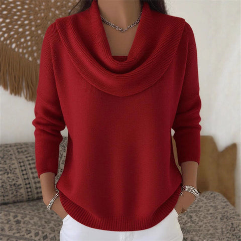 Autumn and winter new solid color long-sleeved top sweater m302155