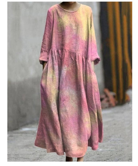 Robe ample décontractée imprimée en 3D pour femme m301278 