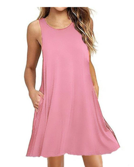 Sleeveless pocket vest dress m300967