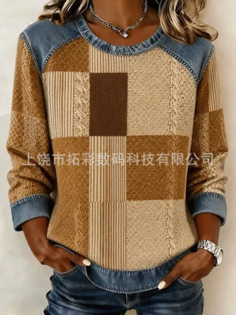 Casual Crew Neck Duck Pattern Sweater FF303438 03