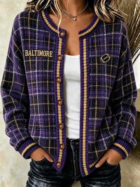 3D digital print American football women's cardigan sweater FF303413