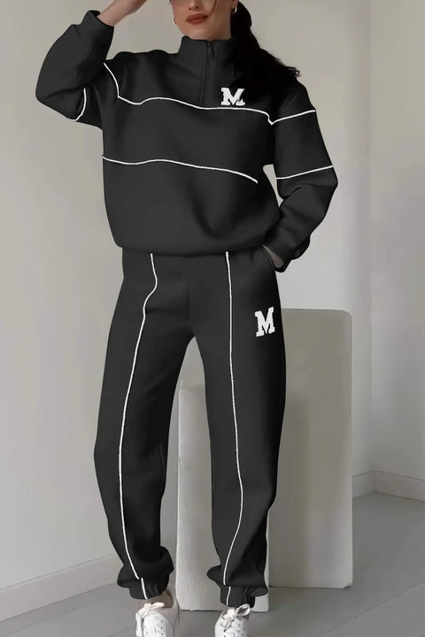 New sweater letter long sleeve trousers casual sports suit m301502