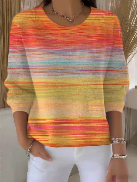 Knitted Women's Christmas Crew Neck Long Sleeve Pullover Women's m302124