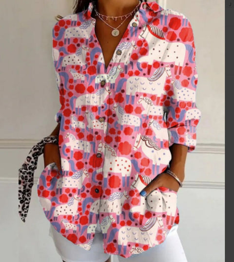 Summer long-sleeved shirt printing pattern printing 3D shirt m302464