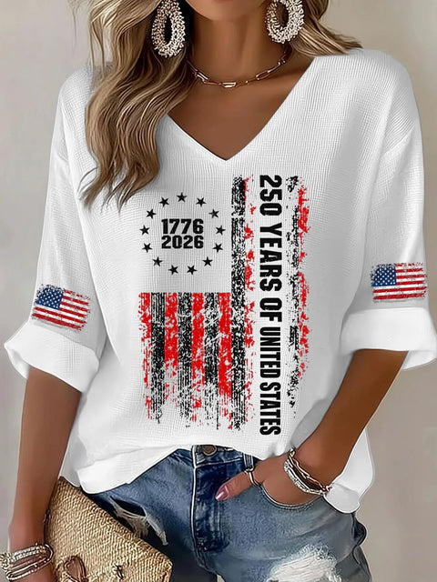 Summer V-neck short-sleeved top 3D digital printing women's casual short-sleeved m302655