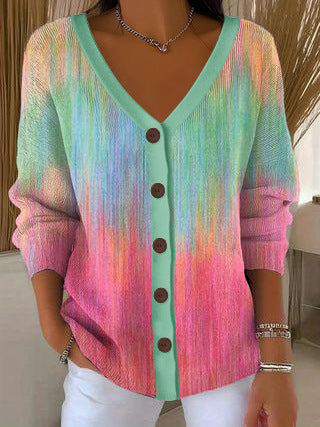 3D Digital Printed Women's Shoulder Cardigan Sweater FF303400 07