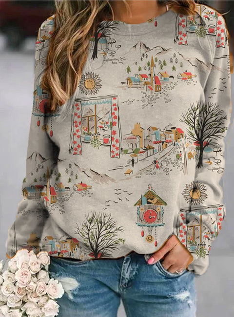 Shoulder long-sleeved women's sweater casual pullover m301750