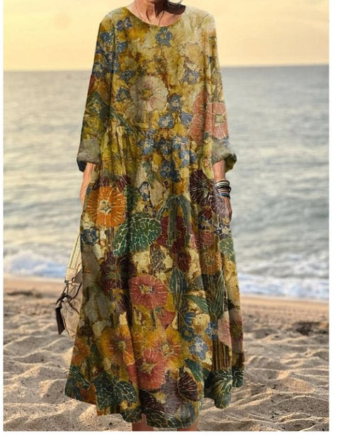 Printed Casual Loose Dress Women FF303188