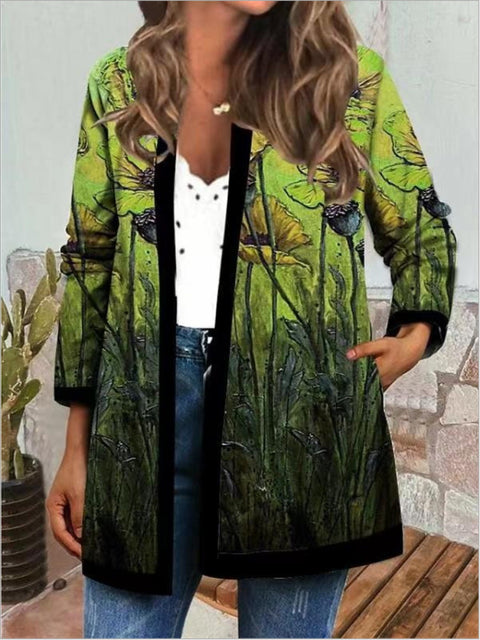 Autumn and winter retro ethnic style print jacket cardigan m303251 01